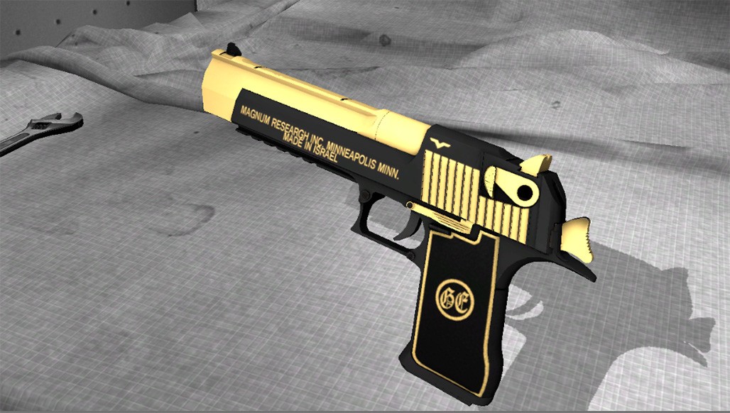 Пистолет Golden Eagle | Скин золотого пистолета Eagle для CS: GO