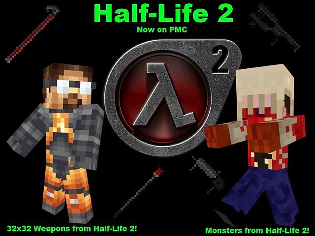 Текстур/Ресурс пак Half-Life 2 для Minecraft 1.7.4