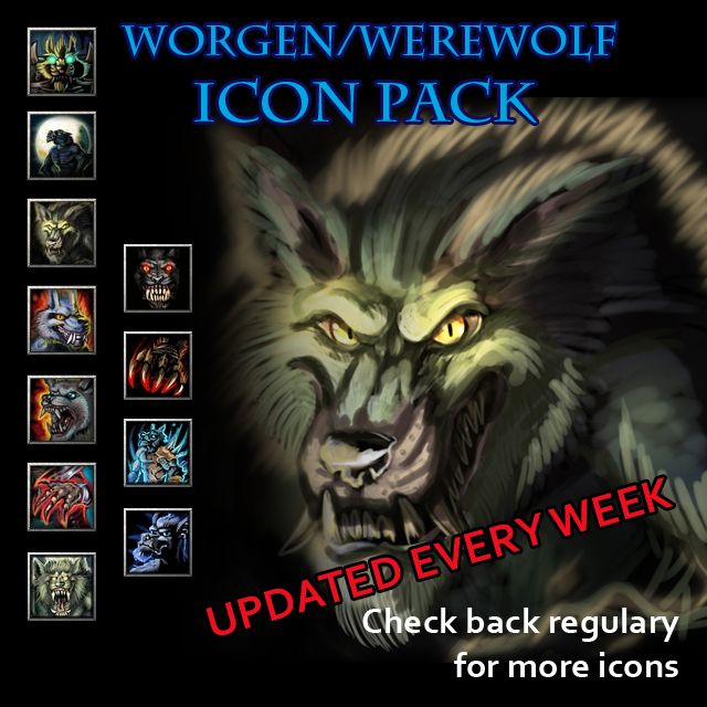 Пак иконок Worgen/Werewolf для WarCraft 3