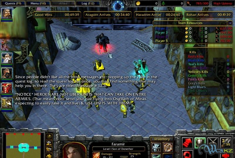 Карта Властелин колец для Warcraft 3